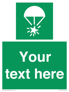 Custom sign safe condition Rocket parachute flare